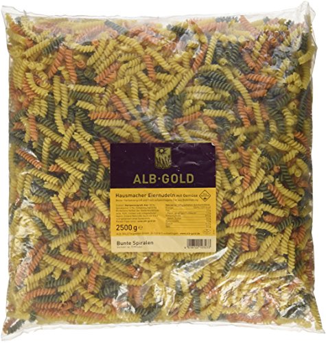 AlbGold Bunte Nudeln (Fusilli), 1er Pack (1 x 2.5 kg Packung) von Alb Gold