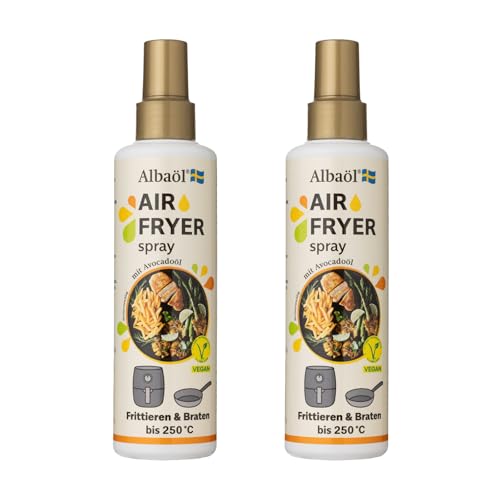 Albaöl - Air Fryer Spray, 2 x 190 ml Flasche I Geeignet für alle Heißluftfritteusen und andere Kochanforderungen bei Temperaturen bis zu 250°C (2) von Albaöl