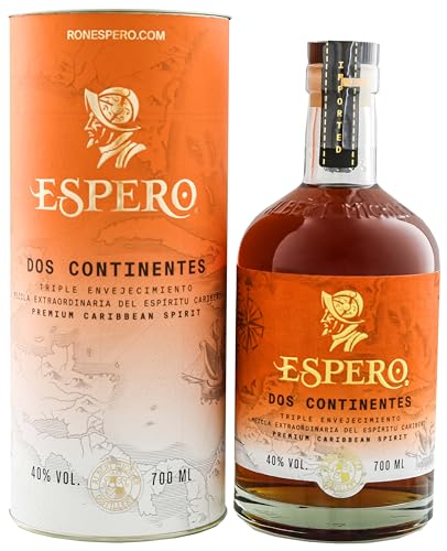 Espero I Dos Continentes I 700 ml Flasche I 40% Volume I Brauner Premium Rum mit dreifachem Reifeprozess von Albert Michler