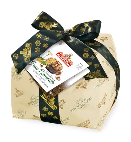 ALBERTENGO - Seit 1905 - Panettone Gran Piemonte al Moscato - 1 kg - Mit Mandel- und Haselnuss-Glasur aus dem Piemont von Albertengo