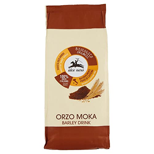 6x Alce Nero Orzo Moka Biologico Gerste für Moka Gerstengetränk Barley Drink Bio-Produkt 500g Kaffeeersatz Italienische Gerste von Alce Nero