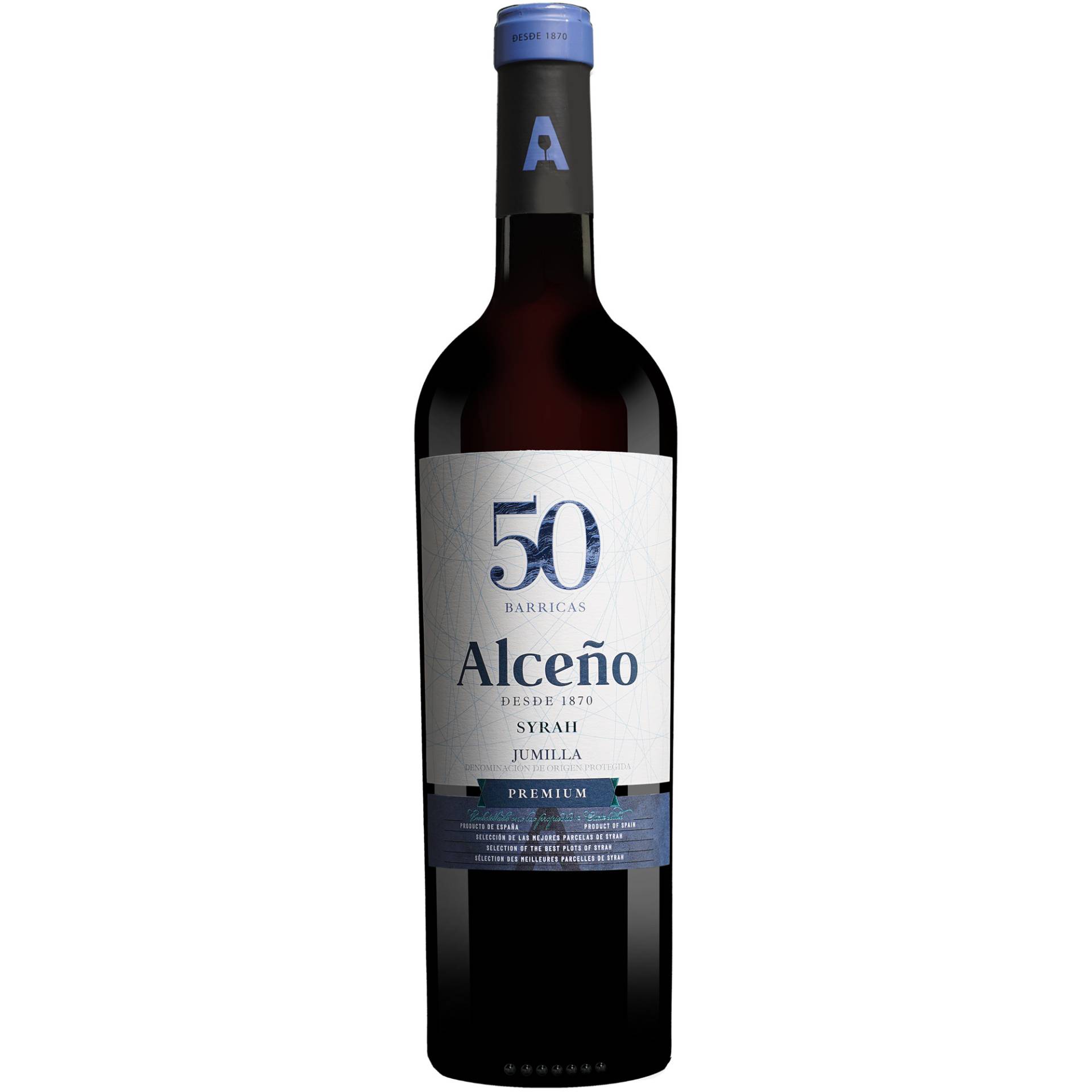 Alceño Premium Syrah »50 Barricas« 2022  0.75L 14.5% Vol. Rotwein Trocken aus Spanien von Alceño