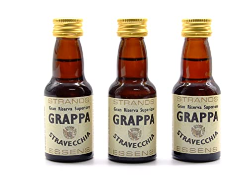 Grappa 3x25 ml – alkoholfreier | Essenz für Wodka | Aroma für Kuchen von AlcoFermBrew