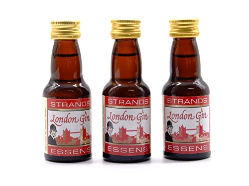 London Gin 3x25 ml – alkoholfreier | Essenz für Wodka | Aroma für Kuchen von AlcoFermBrew