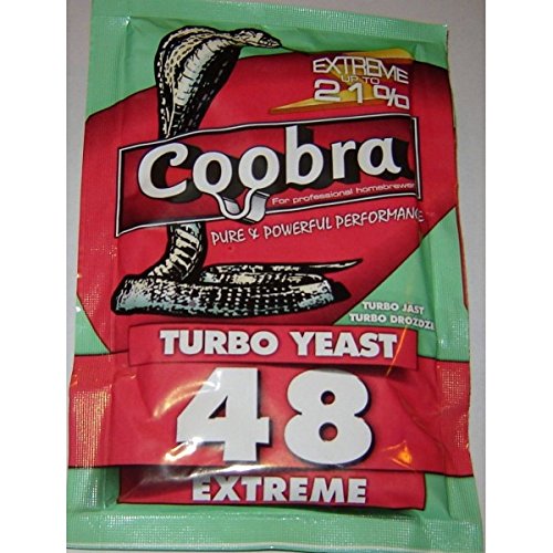 Turbohefe - Coobra Turbo Yeast 48h - 135g | Pulver Destillieren Hefe | Hefe für Maische | Hefe für die Gärung | Wodka-Hefe von AlcoFermBrew