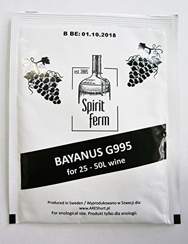 Weinhefe für 50 l - Hefe für alle Weine, Obst, Apfelwein, Rotwein, Weißwein, Champagner | Hefe für hohen Alkoholgehalt | Hefebeutel für Heimweinherstellung & Heimbrauen | Getrocknete Aktivhefe von AlcoFermBrew