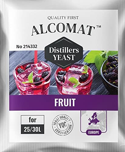 Alcomat Früchtebrennhefe 1 Pack - Weinhefe für Obstbrände, Brandy & Calvados - Alkoholtoleranz bis 17% - Intensives Fruchtaroma von Alcomat