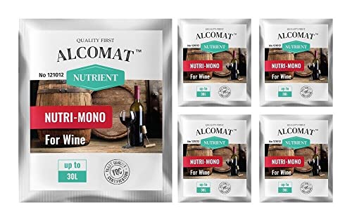 Alcomat NUTRI-MONO 5 Stück zu 10 g - Hefenahrung für schnelle und vollständige Gärung - Enthält YAN & Phosphor von Alcomat