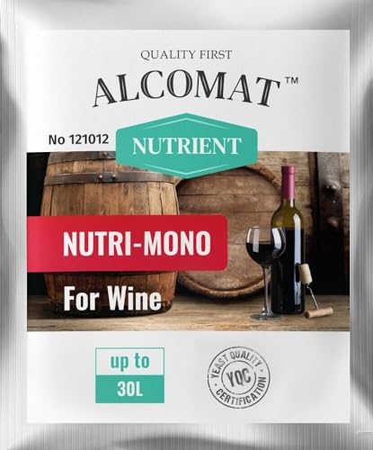 Alcomat NUTRI-MONO 1 Stück zu 10 g - Hefenahrung für schnelle und vollständige Gärung - Enthält YAN & Phosphor von Alcomat