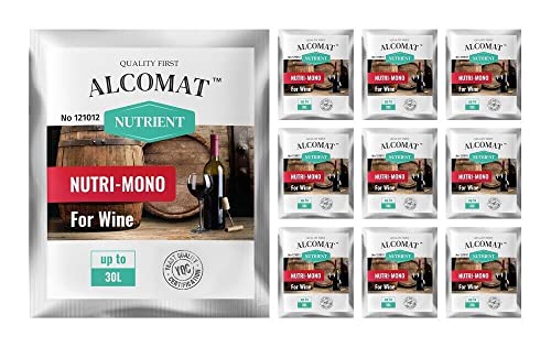 Alcomat NUTRI-MONO 10 Stück zu 10 g - Hefenahrung für schnelle und vollständige Gärung - Enthält YAN & Phosphor von Alcomat