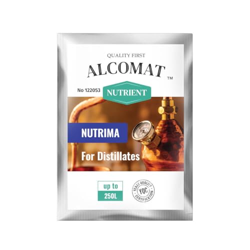 Alcomat NUTRIMA Distillers Nutrient Hefenahrung – Nährstoffreiche Gärhefe für schnelle und effiziente Alkoholgärung, optimiert mit Thiamin – Perfekt für Destillation, 50g, für 250 Liter von Alcomat