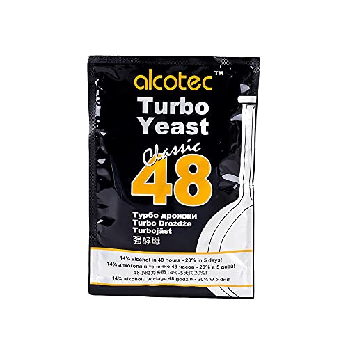 Turbohefe -Alcotec Classic 48H -130g | Destillieren Hefe | Hefe für Maische | Hefe für die Gärung | Wodka-Hefe von Alcotec