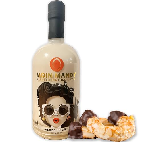 ALDER "MOIN MANDY" - Der Hamburger Mandelhörnchen-Likör mit Lübecker Marzipan | 500 ml | 15% Vol. | Das Hamburger Original | 100% Bio & Vegan | Made von uns: Organic Distillers Hamburg von Alder Rum