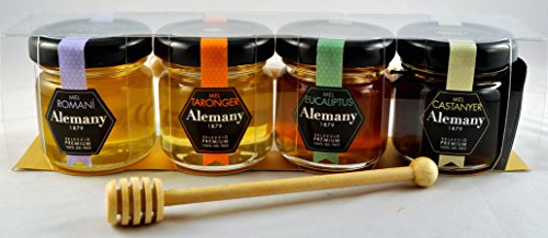 Alemany Mini-Honig Set 4 x 40g Gläser von Alemany