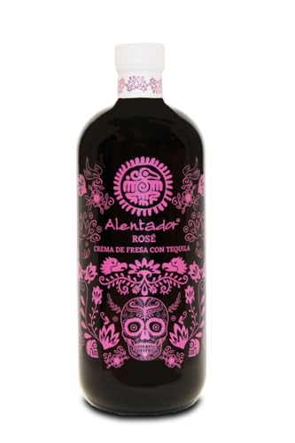 Alentador Tequila Rose Crema - Sahnelikör mit Erdbeergeschmack, Likör 0,7L, Alk. 17% Vol.. von Alentador