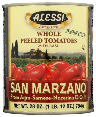 Alessi San Marzano DOP Geschälte Tomaten mit Basilikum, 800 ml, 4 Stück von Alessi