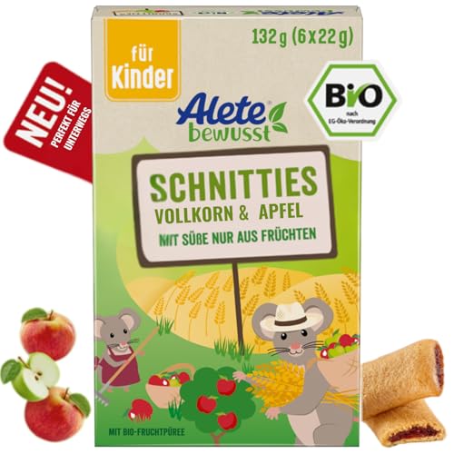 Alete Bio Schnitties Vollkorn Und Apfel 6 x 22 g von Alete bewusst