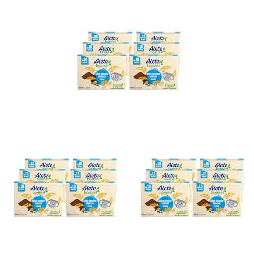 Alete bewusst Milch-Getreide-Mahlzeit Kakao, ab dem 10. Monat, trinkfertige Babynahrung mit Kakaopulver, praktischer Ersatz zu Babybrei, warm oder kalt trinken, 6 x 400 ml (2 x 200 ml) (Packung mit 3) von Alete