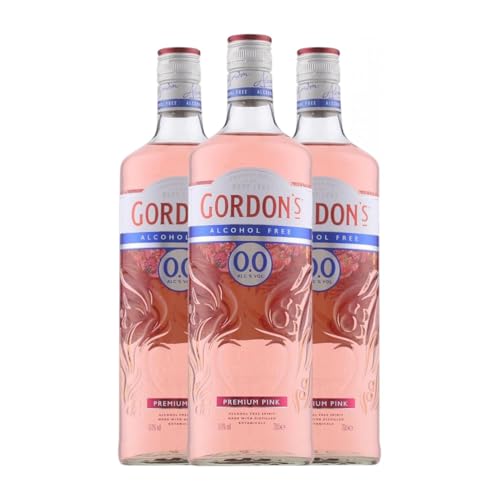 Gin Gordon's Premium Pink 0,0 70 cl Sin Alcohol (Karton mit 3 Flaschen von 70 cl) von Alexander Gordon & Company