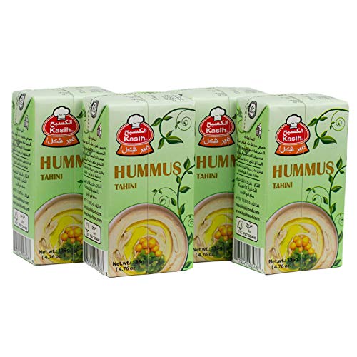 Kasih - Hummus bi Tahina Arabisches Kichererbsenpüree 4 x 135 g Packung von Alibabashop