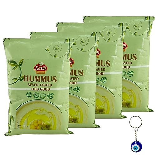 Kasih - Hummus bi Tahina Arabisches Kichererbsenpüree im Beutel im 4er Set à 1 kg von Alibabashop