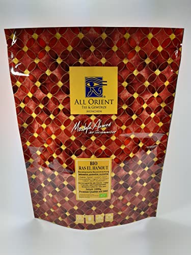 All Orient BIO Ras el Hanout Gewürzmischung 1000g | Vegan | ohne Zusatzstoffe | orientalische Gewürze | Pulver Mischung | für Fisch- und Fleischgerichte, Tajine, Couscous und Reis | zuckerfrei von All Orient Tee & Gewürze München