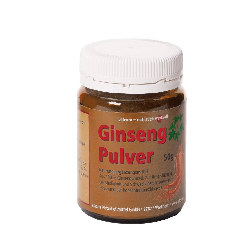 Ginseng Pulver 50 g - das Original aus Korea: Panax Ginseng C. A. Meyer - vegan - Allcura Naturheilmittel von Allcura Naturheilmittel