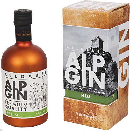 AlpGin "Heu" - Gin aus dem Allgäu 44% Vol. 500 ml von Allgäu-Brennerei Werkstatt des puren Genusses