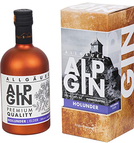 AlpGin "Holunder" - Gin aus dem Allgäu 44% Vol. 500 ml von Allgäu-Brennerei Werkstatt des puren Genusses