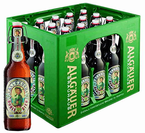 20 Flaschen Allgäuer Büble Bier Edelweißbier hell 5,3% vol. a 500ml inclusiv 3.00€ MEHRWEG Pfand Bügelflaschen von Allgäuer Büble