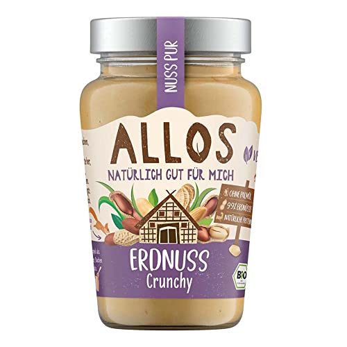 ALLOS Bio Peanutbutter, Crunchy, vegan, 340g (1er Pack) von Allos