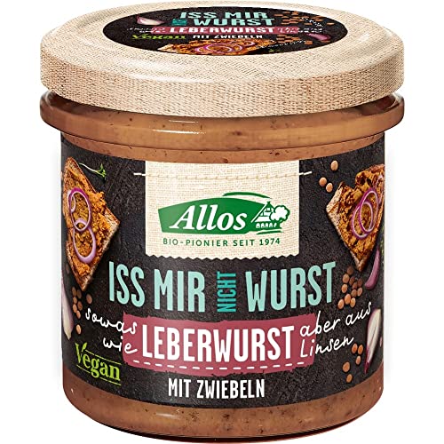 ALLOS Iss mir nicht Wurst, vegane Leberwurst mit Zwiebeln, 135 (24er Pack) von Allos