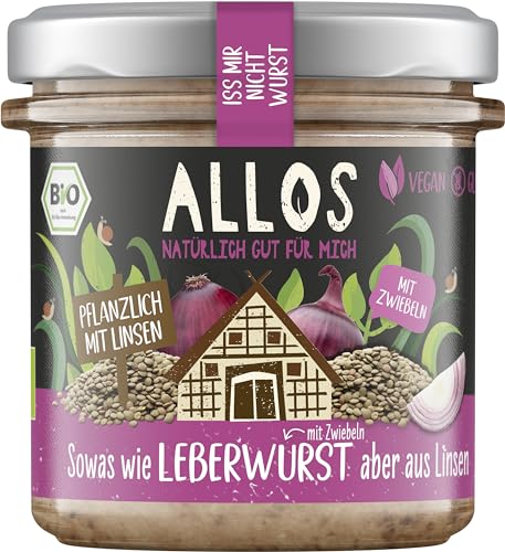 Allos Bio Iss mir nicht Wurst Leberwurst mit Zwiebeln (6 x 135 gr) von Allos