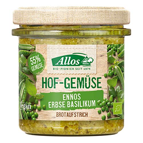 Allos Bio Hof Gemüse Ennos Erbse Basilikum (2 x 135 gr) von Allos