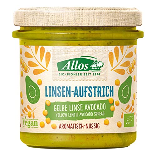 Allos Bio Linsen Aufstrich Gelbe Linse Avocado (6 x 140 gr) von Allos