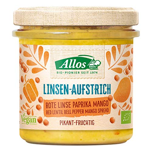 Allos Bio Linsen Aufstrich Rote Linse Paprika Mango (2 x 140 gr) von Allos