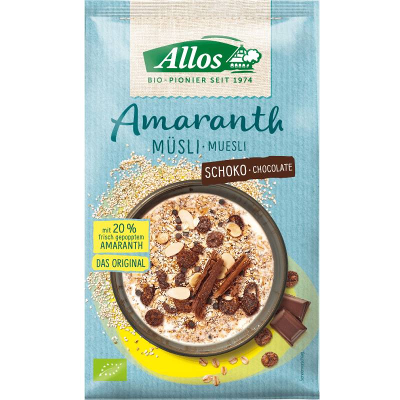 Bio Amaranth Schoko Müsli MHD 21.09.2024 von Allos