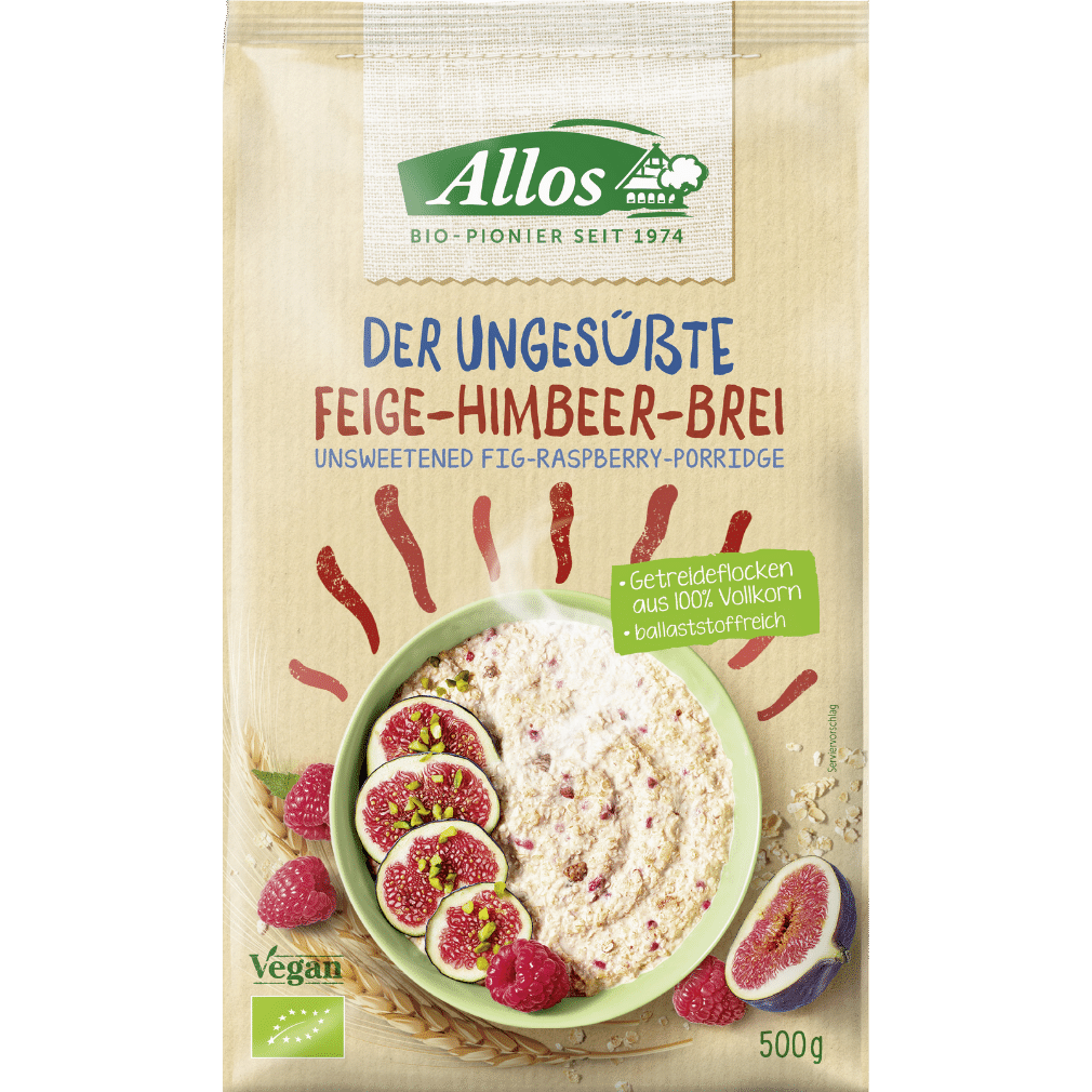 Bio Das Ungesüßte Feige-Himbeer-Porridge von Allos