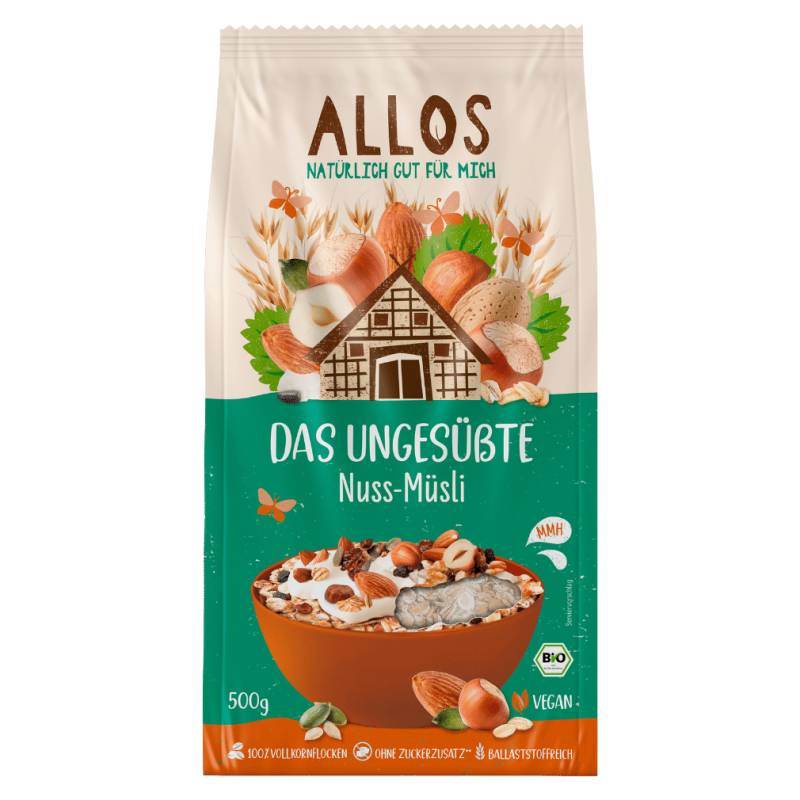 Bio Das Ungesüßte Nuss-Müsli von Allos