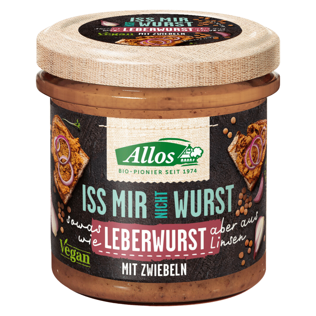 Bio Iss mir nicht Wurst Leberwurst mit Zwiebel von Allos