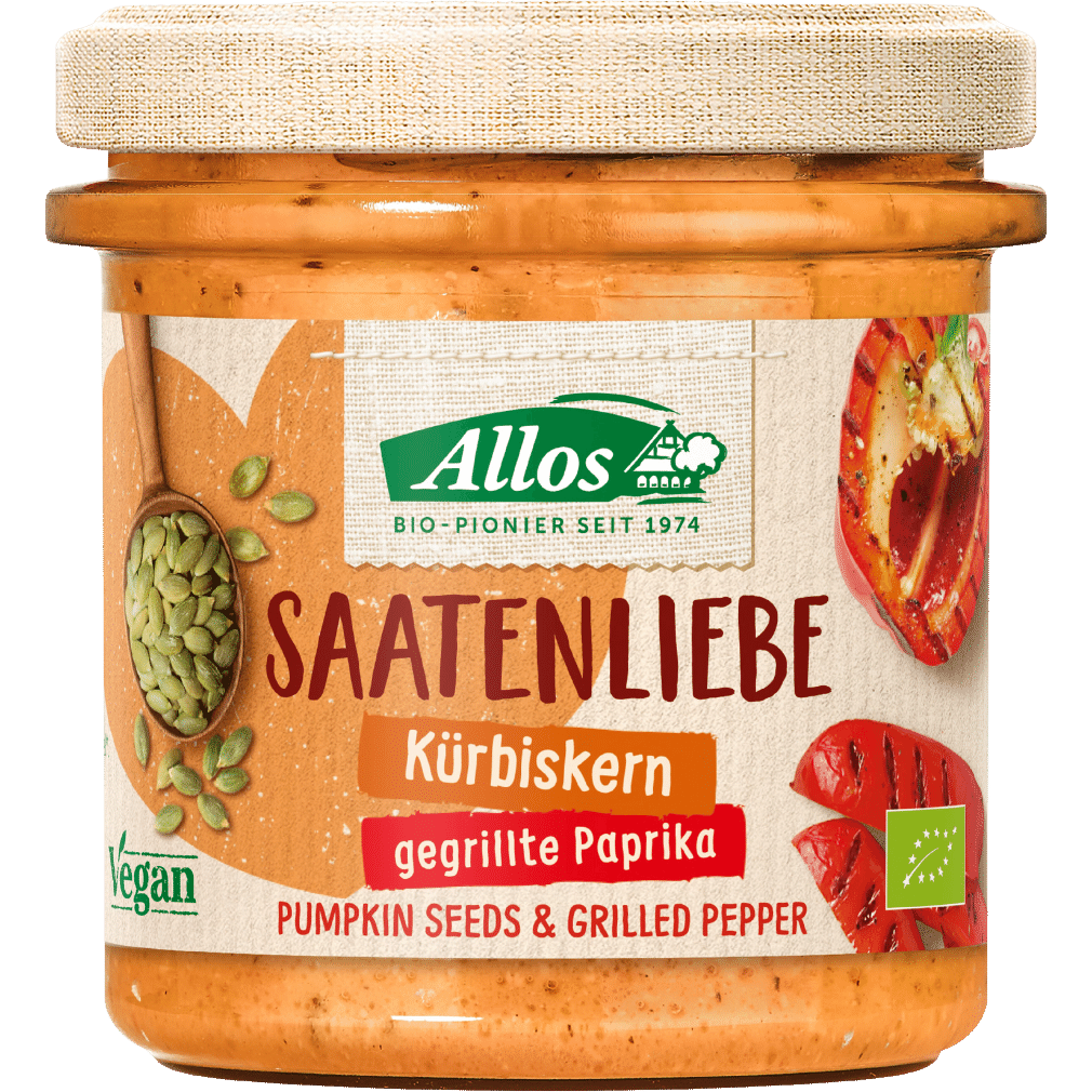 Bio Saatenliebe Kürbiskerne gegrillte Paprika von Allos