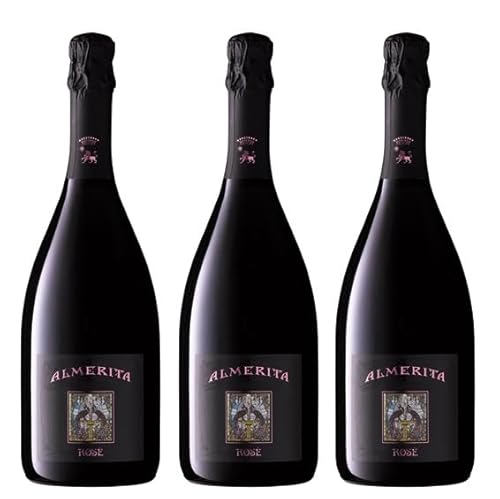 3x 0,75l - 2020er - Tasca d'Almerita - Tenuta Regaleali - Almerita - Rostao Spumante Brut - Sicilia D.O.P. - Sizilien - Italien - Rosé-Schaumwein trocken von Almerita