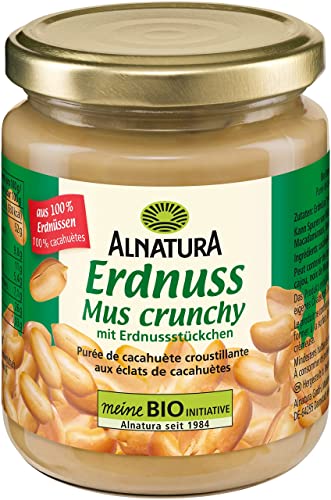 ALNATURA Erdnuss Mus crunchy mit Erdnussstuckchen 250g von Alnatura