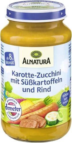 Alnatura BIO Karotte-Zucchini mit Süßkartoffeln und Rind (0.22 kg) von Alnatura