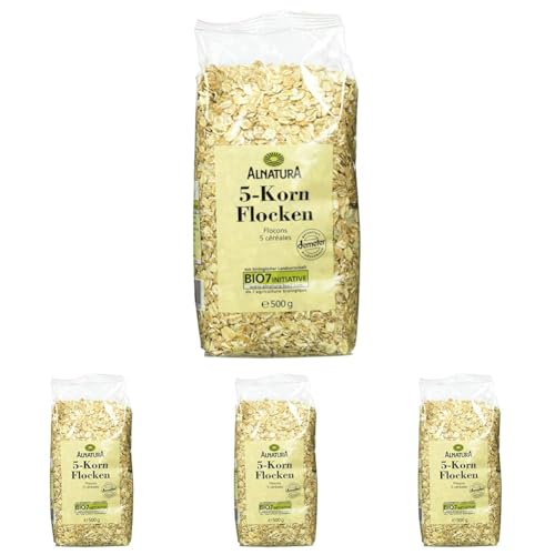 Alnatura Bio 5-Kornflocken, 500g (Packung mit 4) von Alnatura