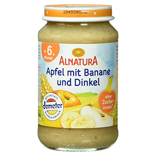 Alnatura Bio Apfel mit Banane und Dinkel, ab dem 6. Monat, 190 g von Alnatura