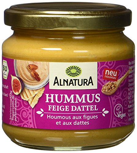 Alnatura Bio Aufstrich Hummus Feige Dattel, vegan, 180 g, Mittel von Alnatura