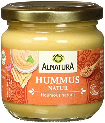 Alnatura Bio Aufstrich Hummus natur, vegan, 6er Pack (6 x 180 g) von Alnatura