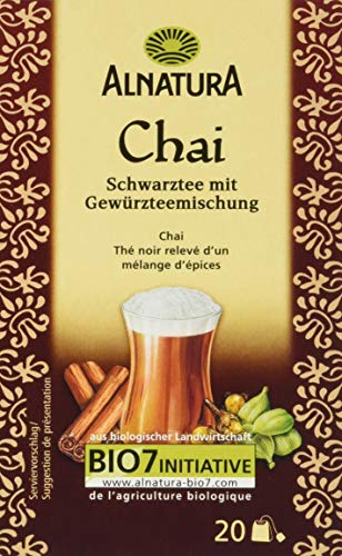 Alnatura Bio Chai-Schwarztee, 20 Beutel, 6er Pack (6 x 40 g) von Alnatura