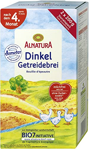 Alnatura Bio Dinkel Getreidebrei nach dem 4. Monat, 2 Beutel, 400g von Alnatura